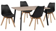 ΣΕΤ ΤΡΑΠΕΖΑΡΙΑΣ 5ΤΜΧ HM10347 ΤΡΑΠΕΖΙ 140x80x76 cm &amp; 4 ΚΑΡΕΚΛΕΣ VEGAS