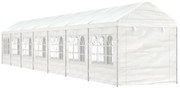 vidaXL Κιόσκι με Τέντα Λευκό 15,61 x 2,28 x 2,69 μ. από Πολυαιθυλένιο