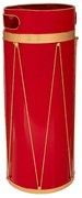 Χριστουγεννιάτικη Ομπρελοθήκη Τύμπανο Μεταλλική Κόκκινη-Χρυσή 22x22x50εκ. iliadis 90850