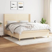 ΚΡΕΒΑΤΙ BOXSPRING ΜΕ ΣΤΡΩΜΑ ΚΡΕΜ 180X200 ΕΚ. ΥΦΑΣΜΑΤΙΝΟ 3132094