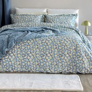 Σεντόνια IS807 (Σετ 4τμχ) Blue-Ecru Palamaiki Υπέρδιπλo 240x270cm 100% Βαμβακοσατέν