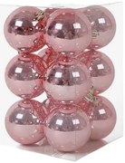 Σετ Χριστουγεννιάτικες Μπάλες 8εκ. 12τεμ Ροζ