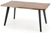 Jackson Ανοιγόμενη Τραπεζαρία Καφέ / Μαύρο 150-210x90x75