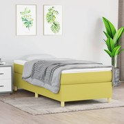 Κρεβάτι Boxspring με Στρώμα Πράσινο 100 x 200 εκ. Υφασμάτινο