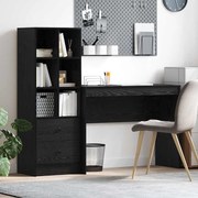 vidaXL Γραφείο με αποθηκευτικό χώρο 2 pcs Μαύρη δρυς 100 x 40 x 76 εκ.