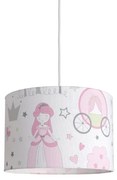 Παιδικό Φωτιστικό Κρεμαστό Hesperis Kids Love Princess 35x24cm Ε27 White-Pink Veis