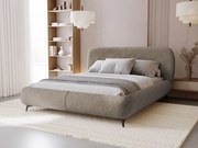 Επενδυμένο κρεβάτι Moe-Silver Gray-140 x 200