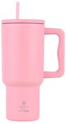 Κούπα Θερμός Με Λαβή &amp; Καλαμάκι 900ml Estia Save The Aegean Tumbler Blossom Rose 01-32142