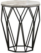 Τραπεζάκι Βοηθητικό Sofya 845HCT2885 46x46x57cm Marble Effect White