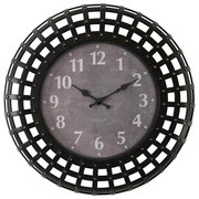 Ρολοϊ τοίχου FL2251 Fylliana Στρόγγυλο Μεταλλικό Μαύρο -Γκρί Φ50x6εκ.