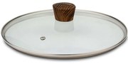 Καπάκι Μαγειρικών Σκευών Nature 10-144-154 Φ28x8cm Clear-Brown Nava Ατσάλι,Γυαλί
