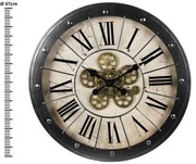 Ρολόι τοίχου Residence HX9900230 Mεταλλικό με σχέδιο περιστροφικού μηχανισμού, 57x6.7x57cm