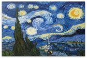 Πίνακας σε καμβά "Starry Night" Megapap ψηφιακής εκτύπωσης 100x70x3εκ.