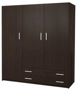 Ντουλάπα τρίφυλλη σε βέγγε χρώμα 150x60x180  SB 28-WENGE