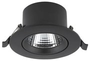 Χωνευτό Σποτ Φωτιστικό Οροφής LED 5W Μαύρο-Ασημί 3000Κ Downlight Egina 10548 Nowodvorski-10548-Μαύρο-Ασημί 10548