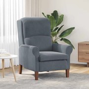 vidaXL Πολυθρόνα Σκούρο γκρι 76 x 94 x 102 εκ. Βελούδο
