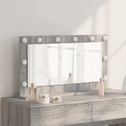 vidaXL Καθρέφτης Τουαλέτας Γκρι Sonoma Πίνακας Στρώματος, Γυαλί