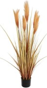 Τεχνητό Φυτό Pampas Grass 21475 120cm Orange-Brown GloboStar Πολυαιθυλένιο