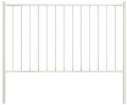 Πάνελ Περίφραξης με Στύλους από Ατσάλι με Ηλεκτροστατική Βαφή 1,81x0,75 μ. Λευκό