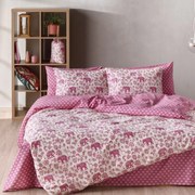 Παπλωματοθήκη Barat 20 (Σετ 2τμχ) Old Rose-Ecru Kentia Μονό 165x245cm 100% Βαμβάκι