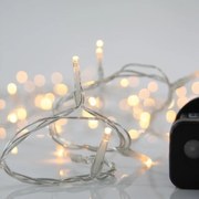 Eurolamp Σειρά 240 Λαμπάκια LED Θερμό Λευκό 12m Διαφανές Καλώδιο IP44 Με 8 Προγράμματα 620-22581
