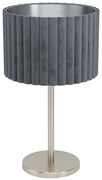 Φωτιστικό Επιτραπέζιο 39775 Tamaresco E27/1 Nickel Satin-Grey Eglo Μέταλλο,Ύφασμα