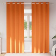 vidaXL Κουρτίνες 2 pcs Φωτεινό Πορτοκάλι 225 x 140 εκ. Πολυεστέρας