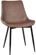 Καρέκλα Stitched 03-1111 50x57,5x82cm Taba Μέταλλο,Τεχνόδερμα