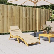 vidaXL Μαξιλάρι Ξαπλώστρας Μπεζ 186x58x4 εκ. από Ύφασμα Oxford