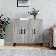 Ντουλάπι Γκρι Sonoma 90 x 34 x 80 εκ. από Επεξεργασμένο Ξύλο - Γκρι