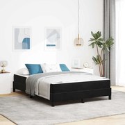 vidaXL Κρεβάτι box spring με στρώμα Μαύρο 140 x 200 cm Βελούδο