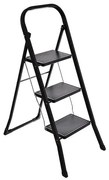 Estia Σκαλοσκαμπώ Μεταλλικό Με 3 Σκαλιά 46x71x105cm Μαύρο 04-14711