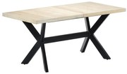 vidaXL Τραπεζαρία Λευκή 160 x 80 x 75 εκ. από Μασίφ Ξύλο Μάνγκο