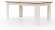 VERNE ΤΡΑΠΕΖΙ KOYZINAΣ 161(210)x90.8x74.5cm Λευκό-Φυσικός Δρυς TO-VERNETABLE160
