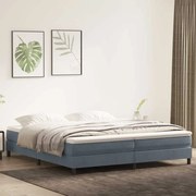 vidaXL Κρεβάτι Boxspring με Στρώμα Σκούρο Γκρι 180x210 εκ. Βελούδινο