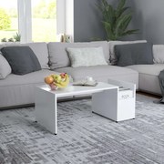 Τραπεζάκι Σαλονιού Λευκό 90 x 45 x 35 εκ. από Επεξ. Ξύλο 802921