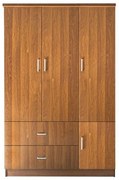 Ντουλάπα Closet Walnut Ε8385,3 120x50x180cm Τρίφυλλη Μελαμίνη