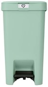 Κάδος απορριμμάτων με πεντάλ Brabantia StepUp 1008481, 16 L, Οικολογικά υλικά, Μεγάλο άνοιγμα, Ανοιχτό πράσινο