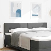 vidaXL LED Κεφαλάρι με φώτα λωρίδας LED Σκούρο Γκρι 180 cm ύφασμα