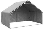 Κλίβανος Σκύλου Εξωτερικού Χώρου με Κάλυμμα 3x2x1,9 μ. από Γαλβανισμένο Ατσάλι