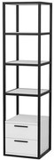 Ραφιέρα Δαπέδου Robbins 322RTC1117 39x39x160cm Black-White