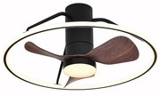 Ανεμιστήρας Οροφής DC D66x31cm Led 46w 3000K 2300lm Μαύρο Αλουμίνιο,Φως &amp; Τηλεχειριστήριο HAUT-660 Sun Light