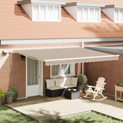 vidaXL Ανασυρόμενη Τέντα with Μπεζ 450 x 300 εκ Μπεζ