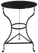 WOODWELL Ε8501,7ΠΑΡΑΔΟΣΙΑΚΟ Τραπέζι - K/D - Μέταλλο Βαφή Μαύρο Φ60x71cm Ε8501,7
