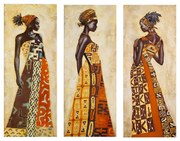 ΠΙΝΑΚΑΣ ΤΡΙΠΤΥΧΟ MDF AFRICAN STYLE WOMEN HM7204.03 60X0,3X50 εκ.