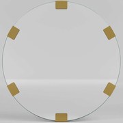 Καθρέπτης Τοίχου Chakra 552NOS2338 Φ60cm Gold Aberto Design Μέταλλο,Γυαλί