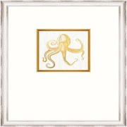 Κάδρο Octopus Fa13364 35X45Cm White-Gold Mindthegap Κάθετοι Wood