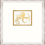 Κάδρο Octopus Fa13364 35X45Cm White-Gold Mindthegap Κάθετοι Ξυλο