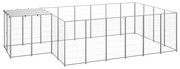 vidaXL Σπιτάκι Σκύλου Ασημί 8,47 m² Ατσάλινο