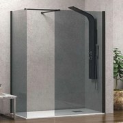 Πάνελ Ντουζιέρας Σταθερό Walkin 2 WAL2NF100 Fume-Black Karag 100 x200 Aluminium
